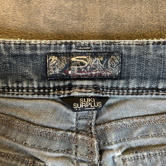 Silver Jeans Suki Surplus Blue Denim Jeans Women's Size 30x30" Boot Cut Pants - Picture 3 of 12